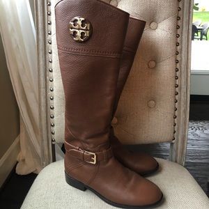 Tory Burch Boots New Tan Riding Flat
